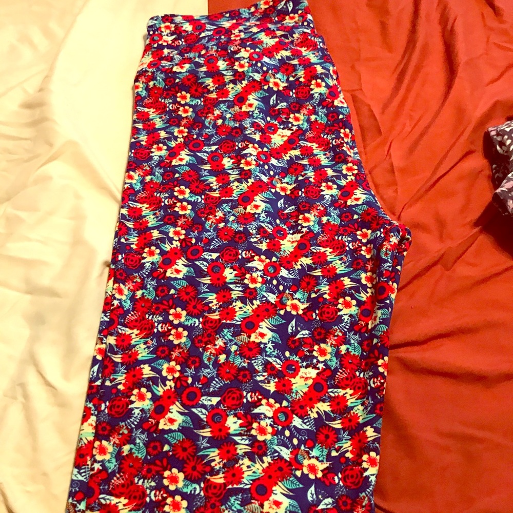 NWOT lularoe TC leggings - floral unicorn